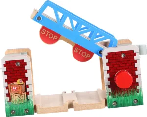 BESPORTBLE Wooden Railway Lifting Bridge Compatible Track Accessory for Interactive Train Play Enhances Railway Scene Imagination and Cognitive Skills Educational