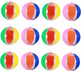 BESPORTBLE 12 Pcs Inflatable Light Up Beach Balls Colorful Glow Pool Balls for Swimming Parties and Backyard Fun for Adults