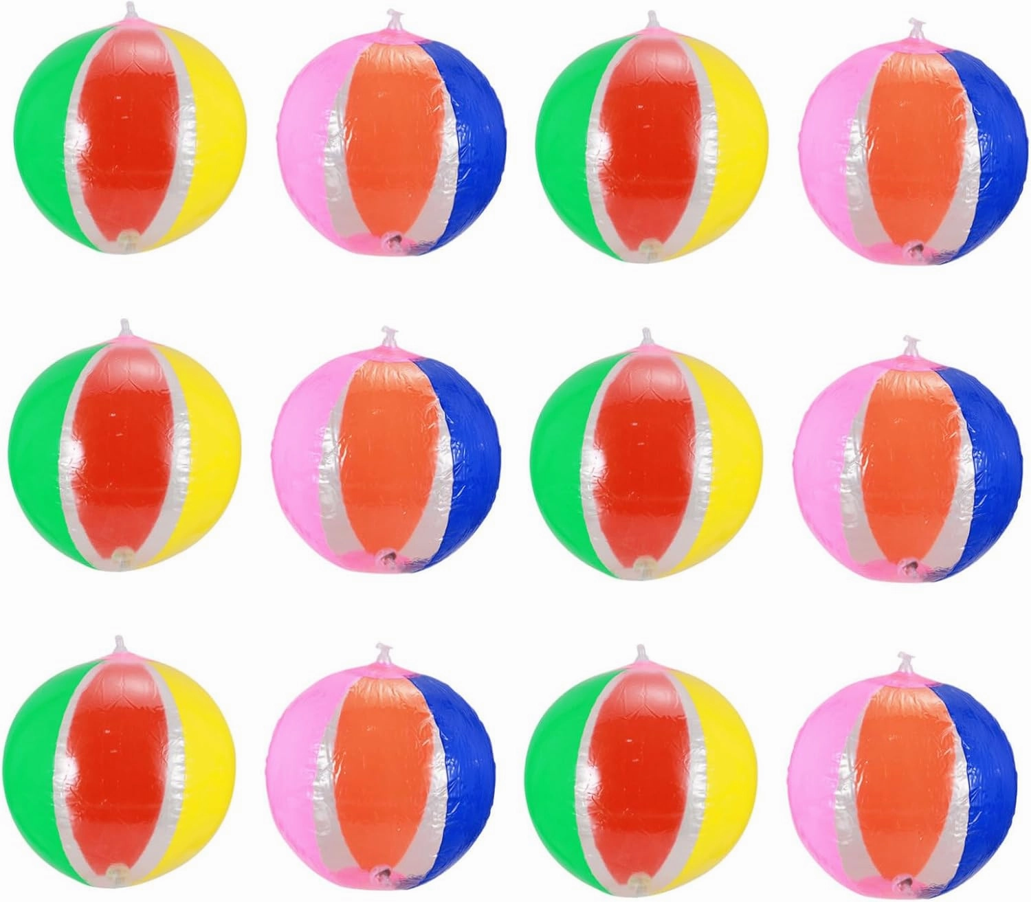 BESPORTBLE 12 Pcs Inflatable Light Up Beach Balls Colorful Glow Pool Balls for Swimming Parties and Backyard Fun for Adults
