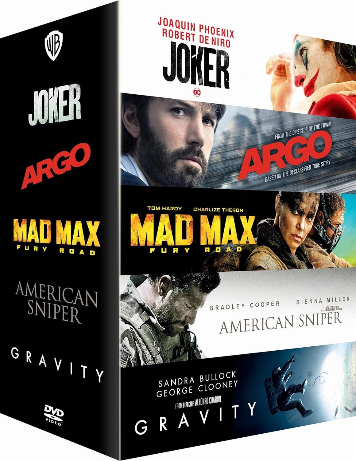 Best of the Decade Collection - 5-DVD Box Set ( Joker / Argo / Mad Max: Fury Road / American Sniper / Gravity ) [ NON-USA FORMAT, PAL, Reg.2 Import - France ]