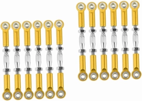 BESTonZON 12pcs Turnbuckle Rod Linkage for Epxhsp Racing Hpi Buggy Upgrade Parts Construction Easy Installation Yellow