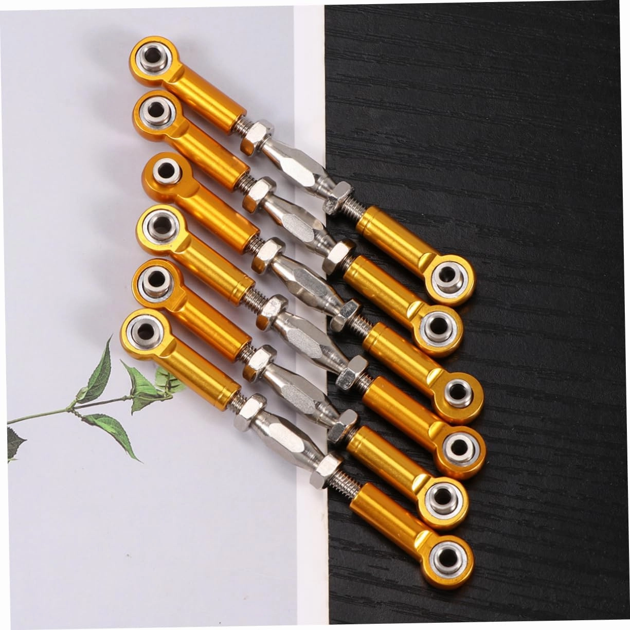 BESTonZON 12pcs Turnbuckle Rod Linkage for Epxhsp Racing Hpi Buggy Upgrade Parts Construction Easy Installation Yellow
