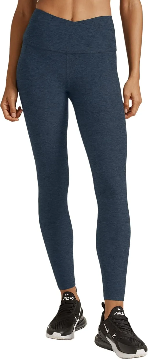 Beyond Yoga Women's Spacedye at Your Leisure High Waisted Midi Legging, Super Soft Yoga Leggings with V-Shape Waistband