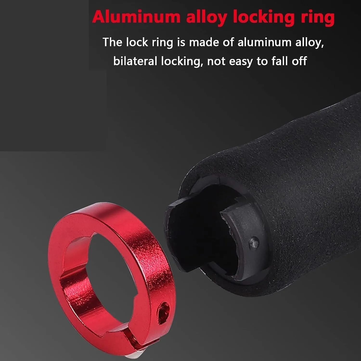 Bicycle Handle Grip,Cycling Grips,Bicycle Handlebar, High Density Sponge Lockable Bicycle Handlebar, Anti Slip, Shock Absorbing Super Soft Bicycle Handlebar (Color : Black)