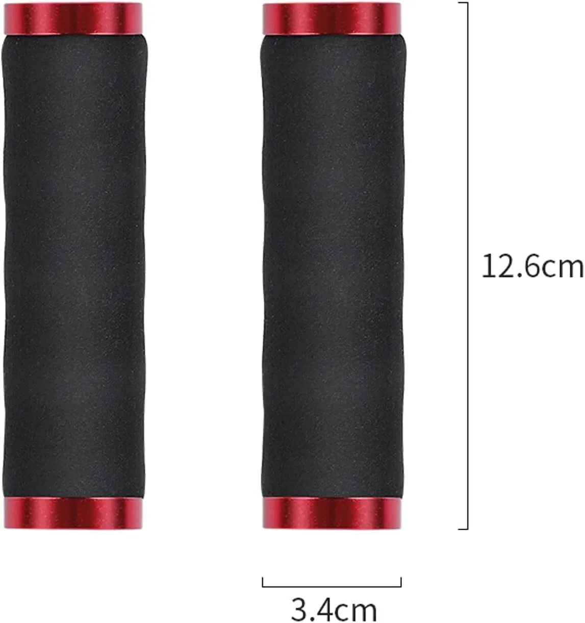 Bicycle Handle Grip,Cycling Grips,Bicycle Handlebar, High Density Sponge Lockable Bicycle Handlebar, Anti Slip, Shock Absorbing Super Soft Bicycle Handlebar (Color : Black)