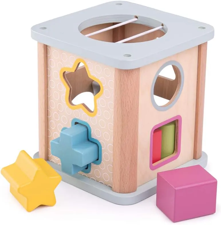 Bigjigs Toys, Wooden Shape Sorter, Wooden Toys, Baby Shape Sorter, Wooden Toys for 1 Year Olds, Baby Toys, FSC Certified, Handmade Wooden Toys