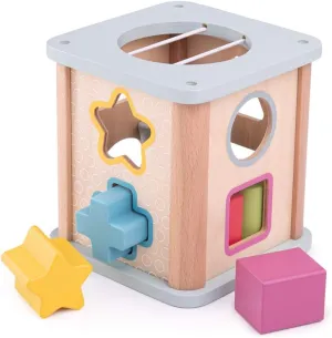 Bigjigs Toys, Wooden Shape Sorter, Wooden Toys, Baby Shape Sorter, Wooden Toys for 1 Year Olds, Baby Toys, FSC Certified, Handmade Wooden Toys