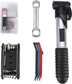 Bike Rep Kit, Bike Rep Kit Include 16 in 1 Multi Tool, Bike Tyre Lever Patch Portable Rep Tool Accessories Set, Used for Mountain Bike and Road Bike