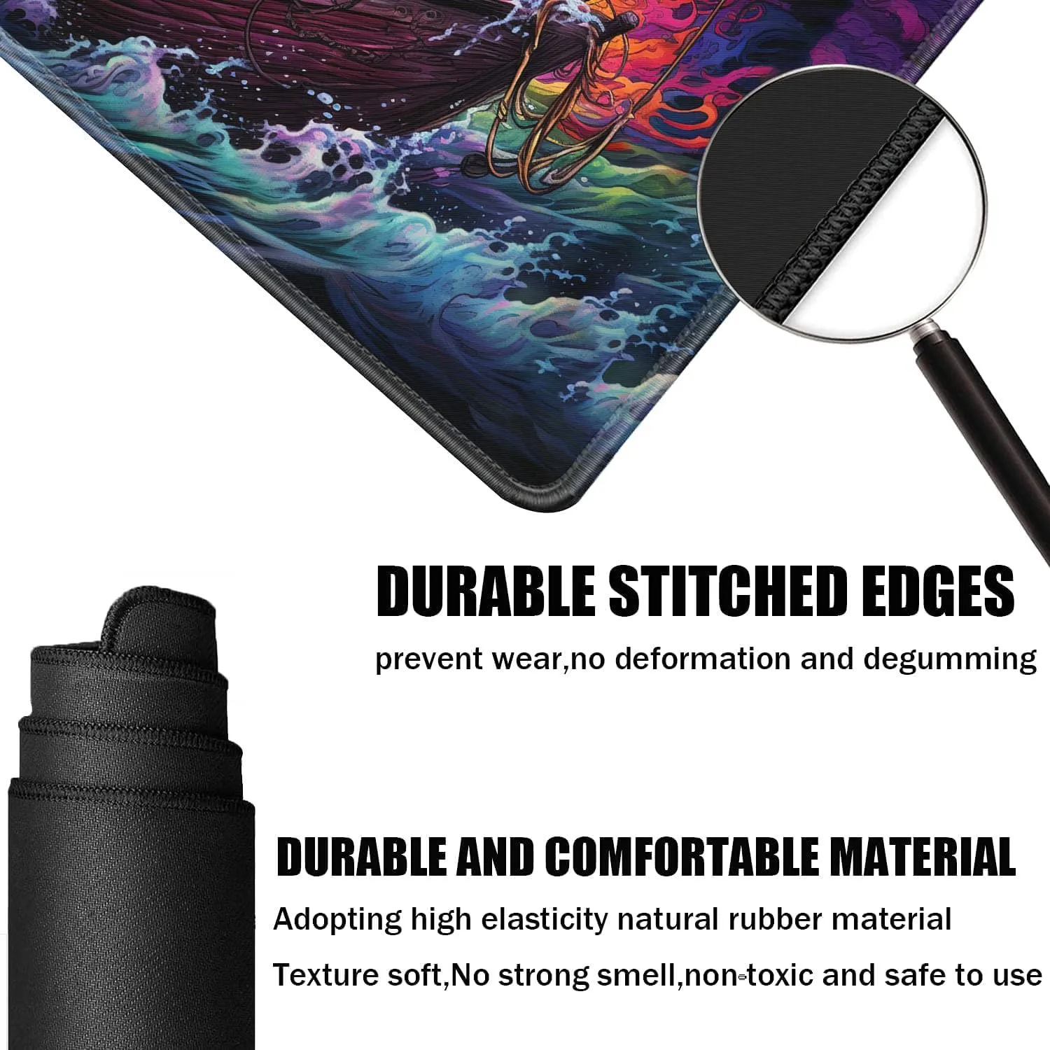 Board Game for TCG Playmat Table Mats Games Size 60X35 cm Mousepad Compatible for MTG RPG CCG Trading Card Game Play mats with 6 Dice (Playmat 89)