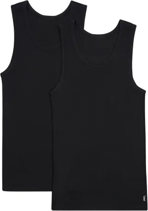 Bonds Soft Chesty Tank Undershirt in 100% Cotton Rib for Men, 2-Pack