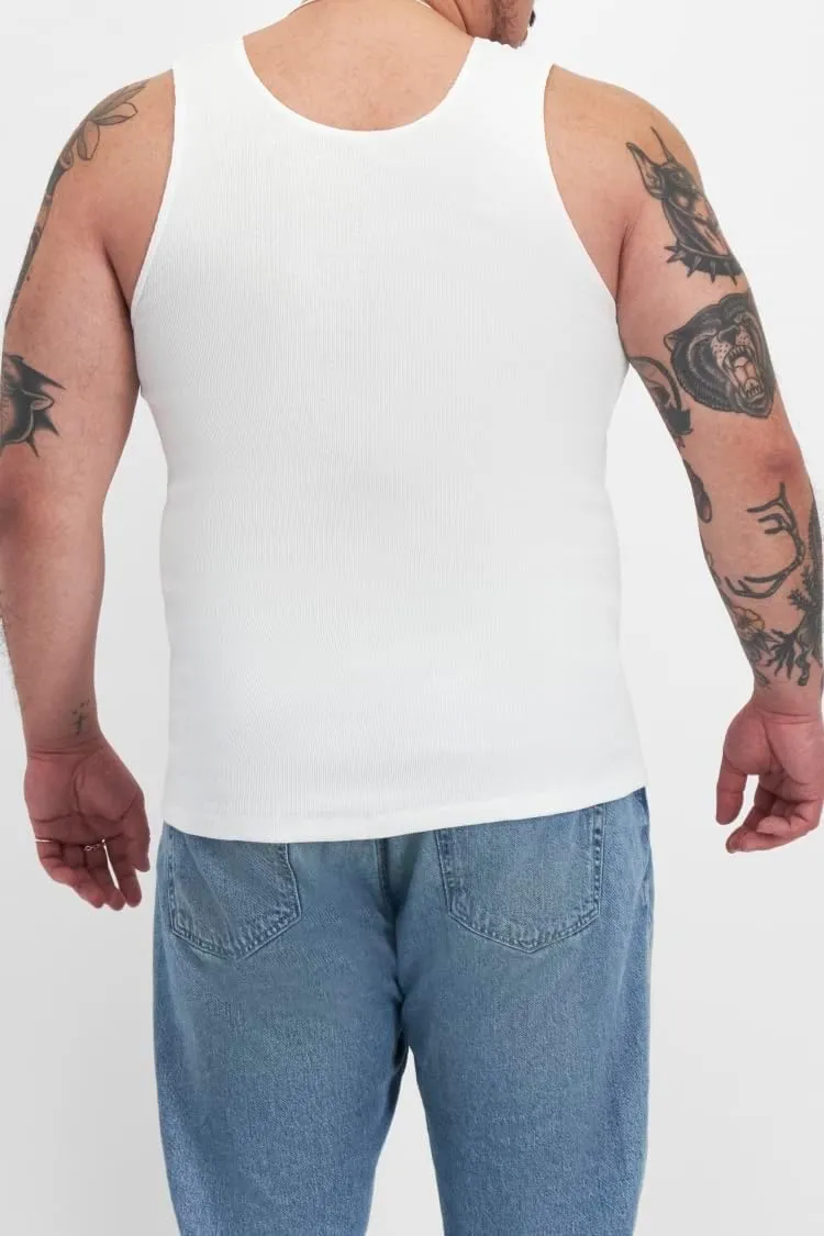 Bonds Soft Chesty Tank Undershirt in 100% Cotton Rib for Men, 2-Pack