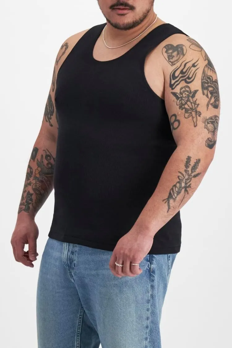 Bonds Soft Chesty Tank Undershirt in 100% Cotton Rib for Men, 2-Pack