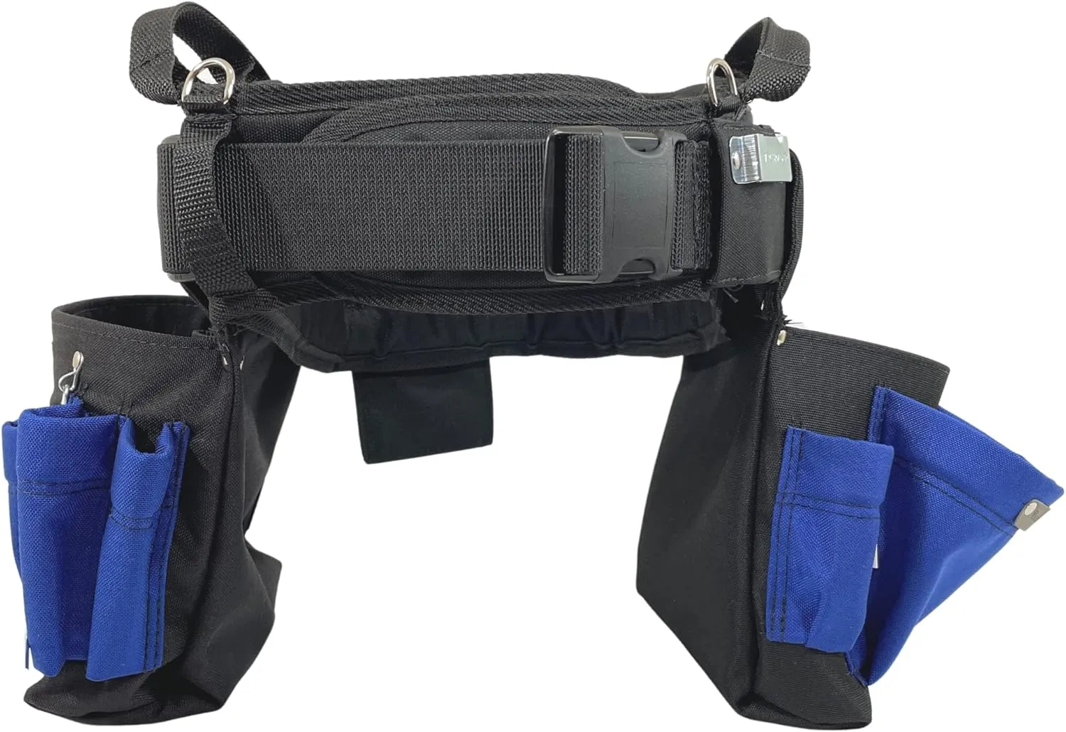 BOULDER BAG Professional Electrician's MAX Combo with Comfort Back Support Tool Belt, Quick Release Buckle, Heavy Duty Work Belt, Blue, (Large 33-36 Inch Waist), Made in USA