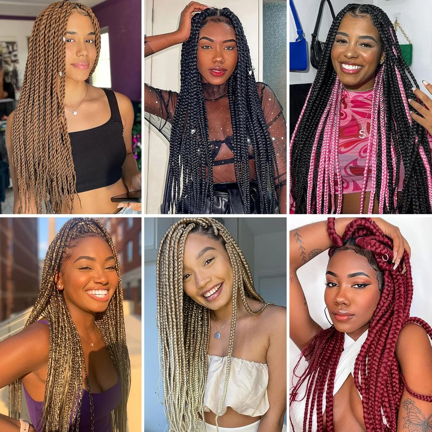 Braiding Hair Pre Stretched 22 Inch 8 Pack Long Braiding Hair Professional Pre Stretched Hair For Braiding Soft Yaki Texture Hot Water Setting Synthetic Crochet Braids Hair For Women (22Inch,2#)