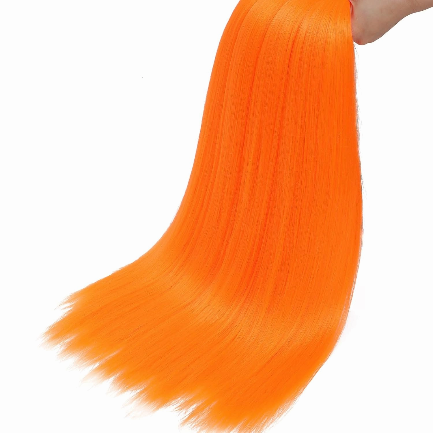 Braiding Hair Pre Stretched 20 Inch 8 Pack Braiding Hair Extensions Itch Free Soft Yaki Texture Hot Water Setting Synthetic Crochet Braids Hair For Women Girls (20Inch,Orange)