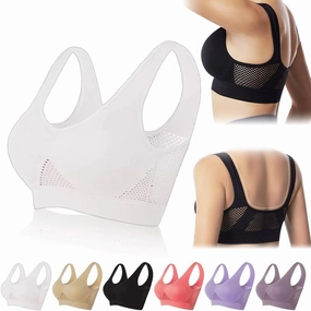 Breathable Cool Liftup Air Bra 2025 Upgrade Wireless Mesh Sport Bras for Women, Soft Anti Sagging Comfortable Bras