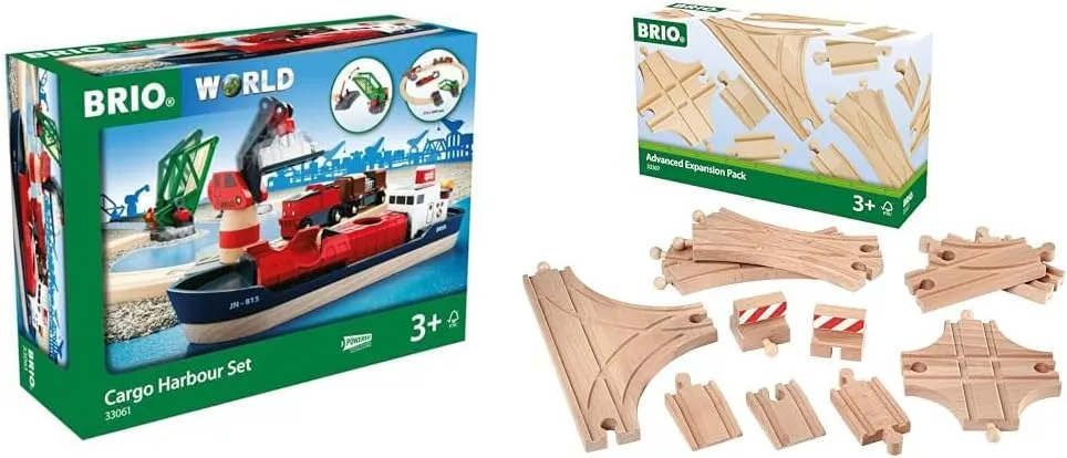 BRIO World 33061 Cargo Harbor Set   BRIO World 33307 Advanced Expansion Pack