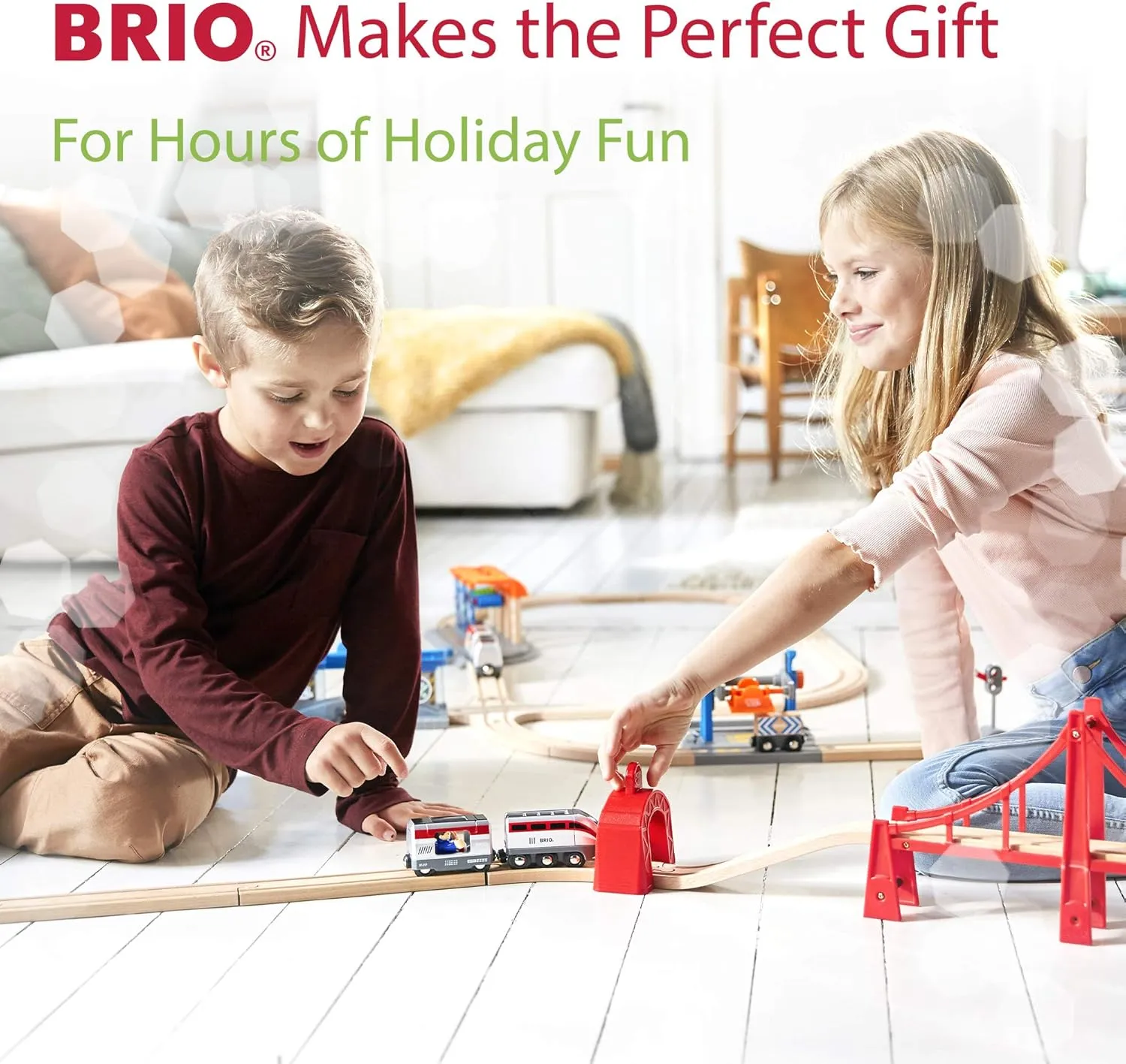 BRIO World 33214 - Freight Battery Engine - Engaging Wooden Toy Train Set for Kids Age 3 and Up | Battery Powered | Interactive Play | Ideal