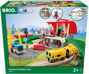 BRIO Central Station Set - Interactive Wooden Train Track Set | Kid-Engaging Design | Safety Certified | FSC-Certified Wood