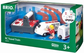 BRIO Remote Control Travel Train - Kids Toy with Light and Sound Features | Battery Operated | Compatible with Wooden Railway Tracks | Perfect for Toddlers Age 3 