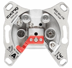 BSD 961-11K Multimedia Socket 4-Port (End Socket, TV/R/Data/Data) for Cable TV/Modem Nitin