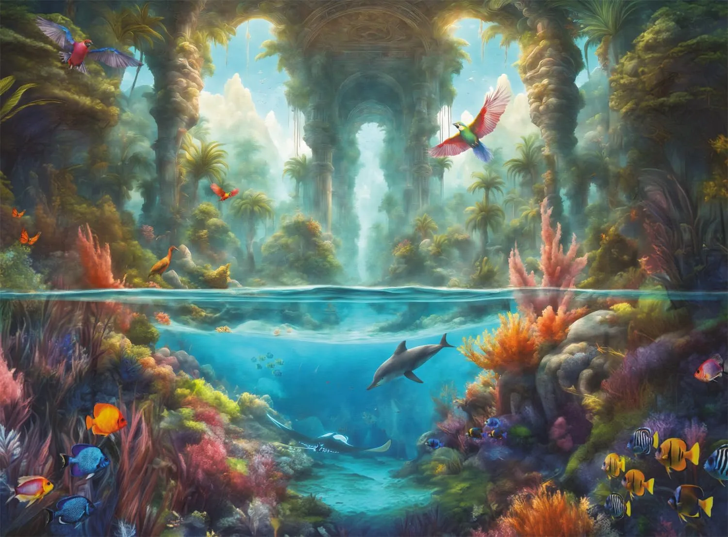 Buffalo Games - Noah Bay - Palace Gardens - 1000 Piece Jigsaw Puzzle for Adults - Challenging Puzzle Perfect for Game Nights - Finished Size is 26.75 x 19.75