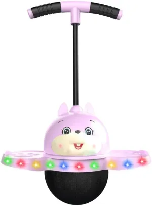 Bunny Pogo Ball with Colorful Light Toys Gifts for Boys Girls Ages 5, 6, 7, 8, 9, 10 up to 150 lbs, Balance Board Jumper Birthday Gifts for Kids Back to School