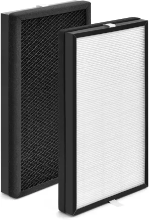 C500FL Filter Replacement Compatible with HoMedics AP-C500 AP-C550 Smart Air Purifier, 3-in-1 True HEPA Activated Carbon Filter, 2-Pack