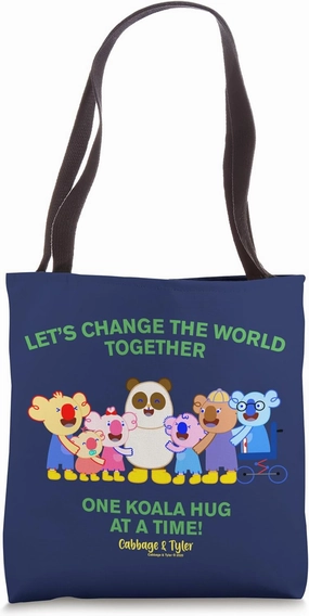 Cabbage & Tyler Change The World One Koala Hug At A Time Tote Bag