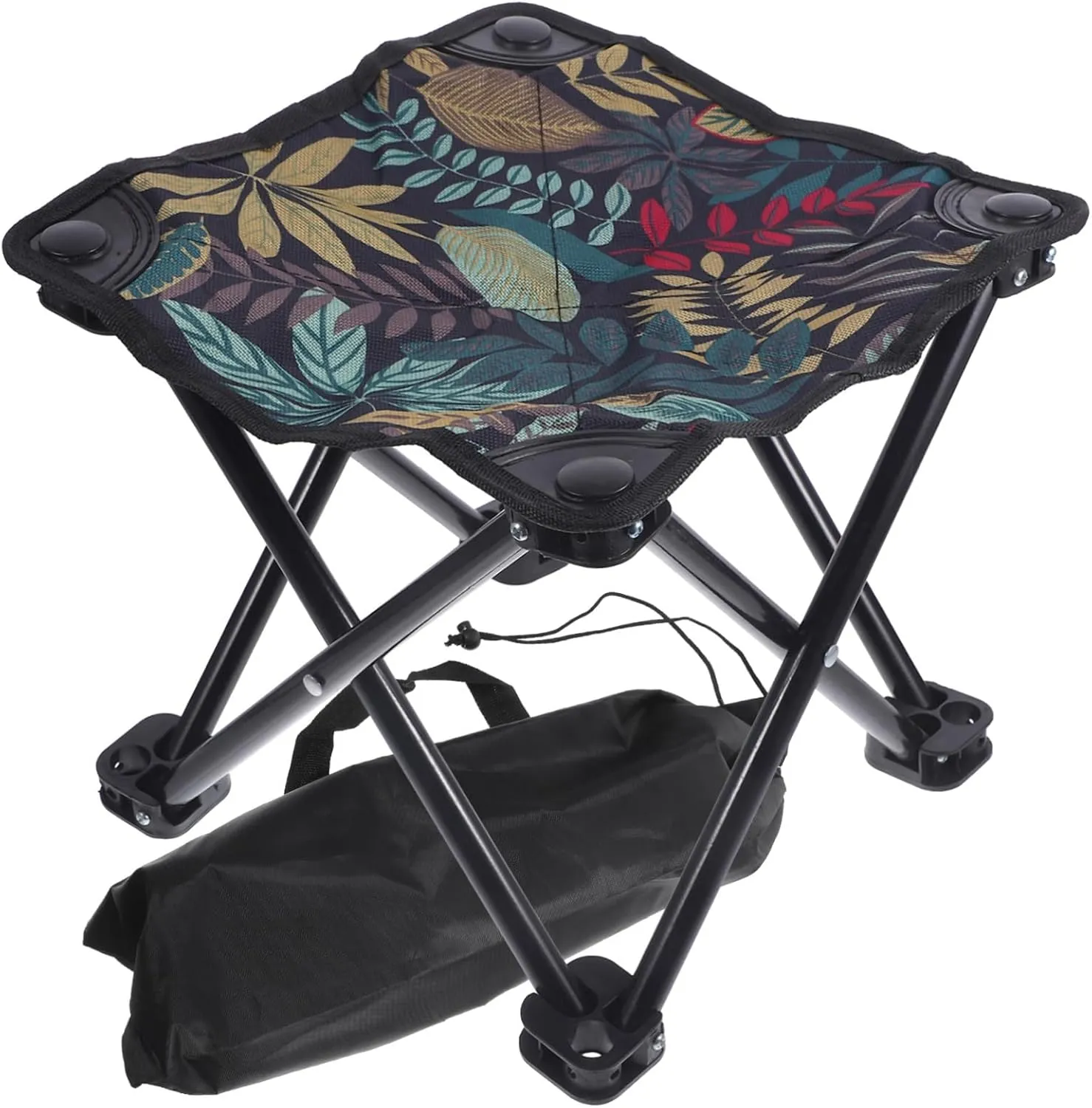 Cabilock Camping Stool Outdoor Folding Bench Compact Oxford Cloth Portable Folding Stool for Hiking