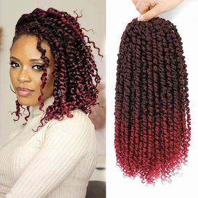 Callia Passion Twist Crochet Hair 10 Inch Passion Twist Hair 9Packs PreLooped Crochet Hair For Black Women Pretwisted Crochet Passion Twist Hair Tbug