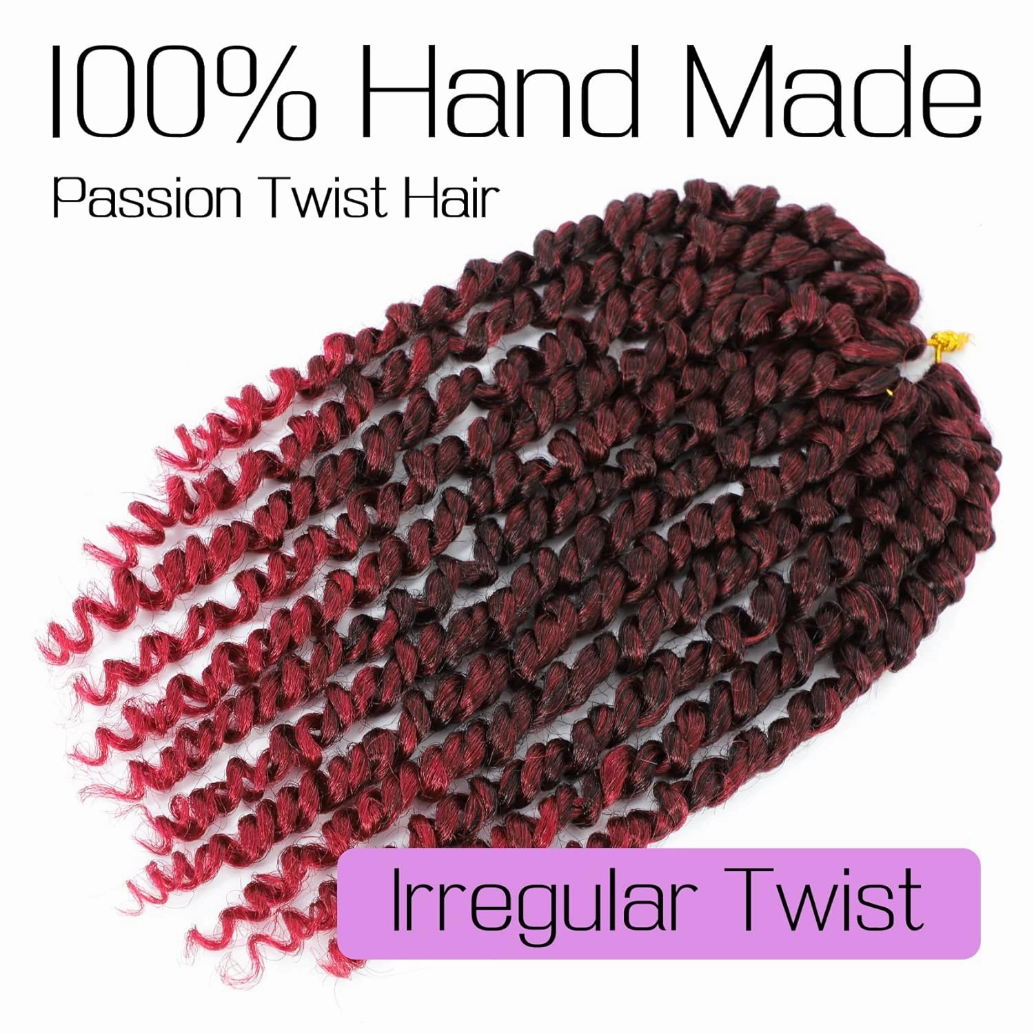 Callia Passion Twist Crochet Hair 10 Inch Passion Twist Hair 9Packs PreLooped Crochet Hair For Black Women Pretwisted Crochet Passion Twist Hair Tbug