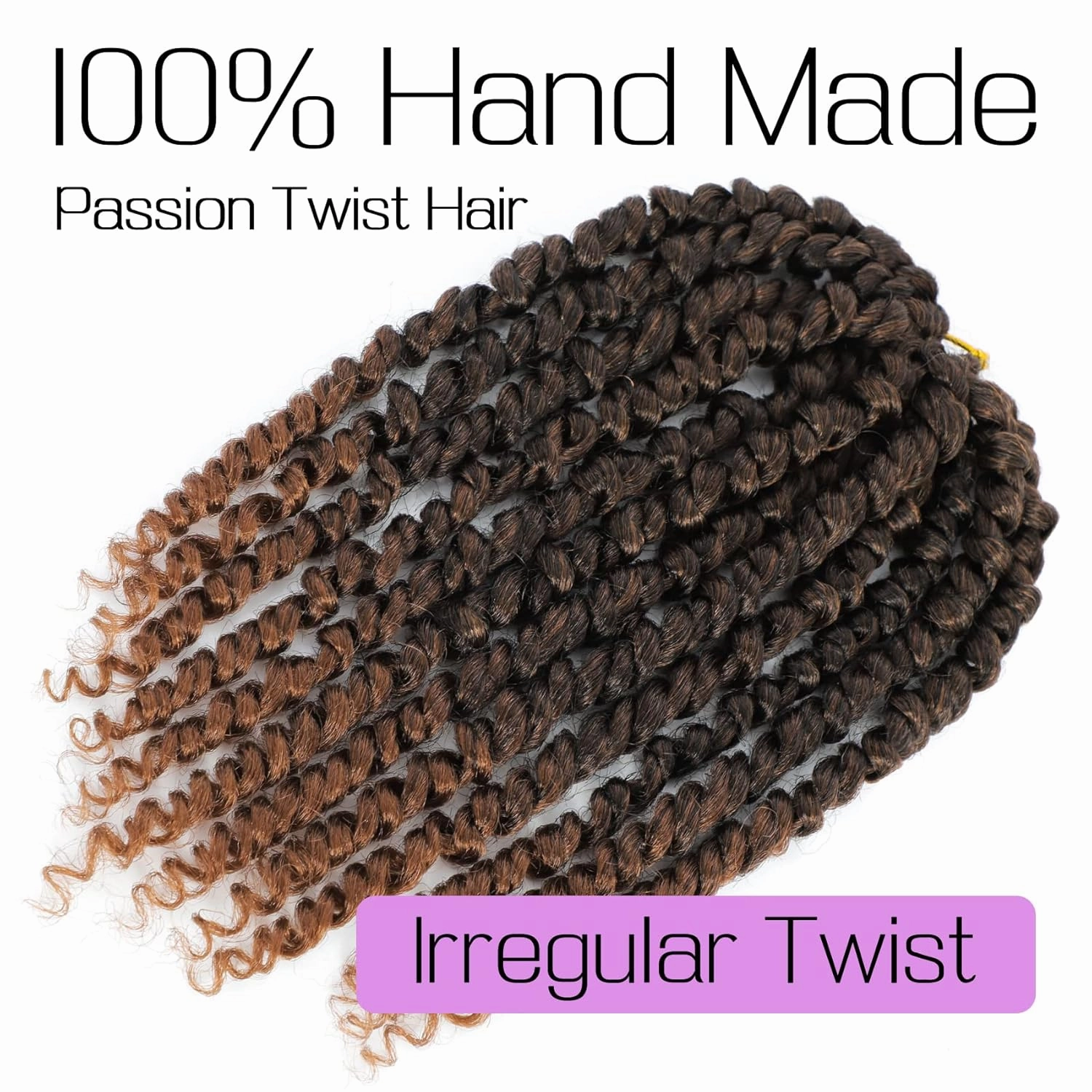 Callia Passion Twist Hair 10 Inch 9 Packs Pre twisted Passion Twist Crochet Hair Pre Looped Crochet Hair for Black Women, Soft Crochet Passion Twist Hair T30
