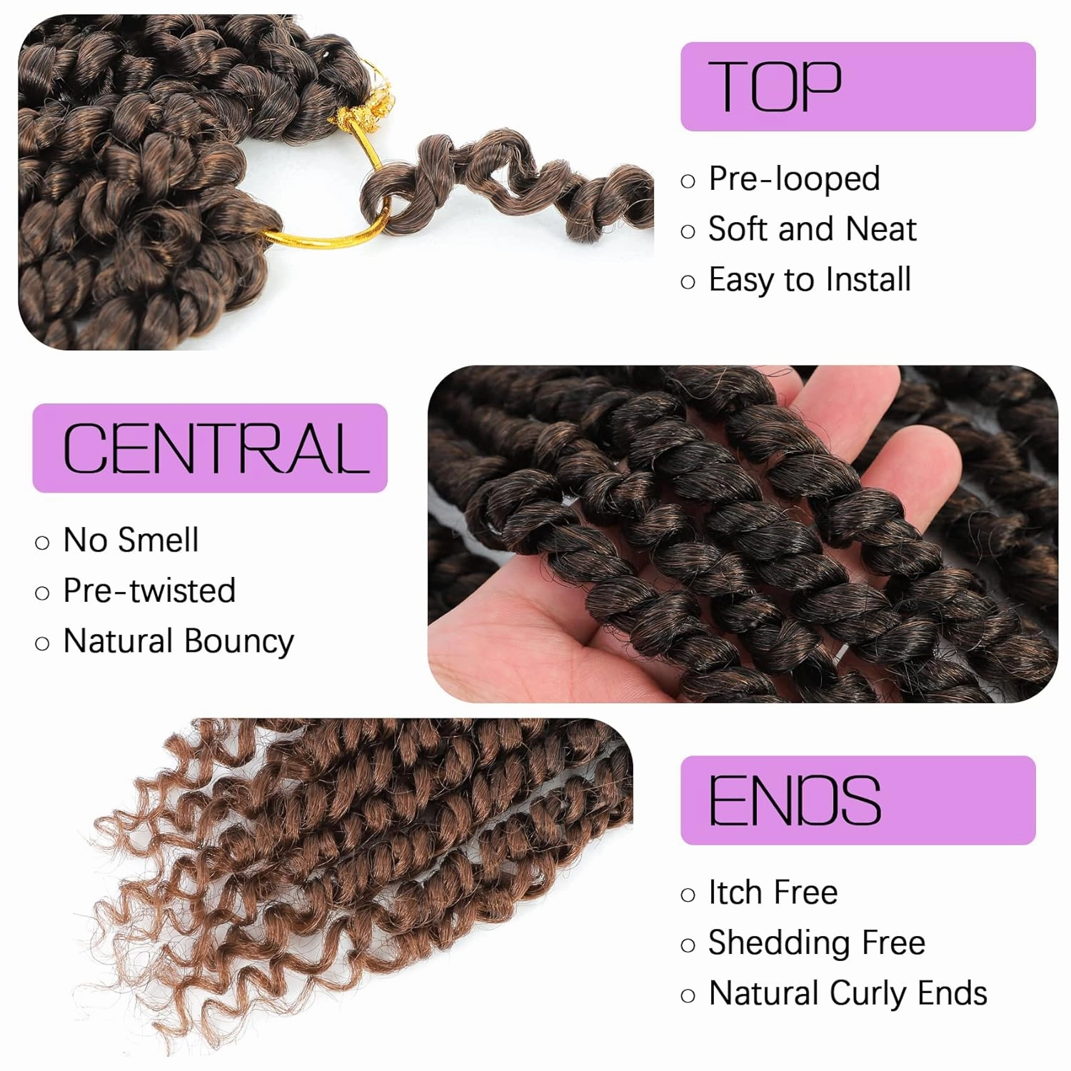 Callia Passion Twist Hair 10 Inch 9 Packs Pre twisted Passion Twist Crochet Hair Pre Looped Crochet Hair for Black Women, Soft Crochet Passion Twist Hair T30
