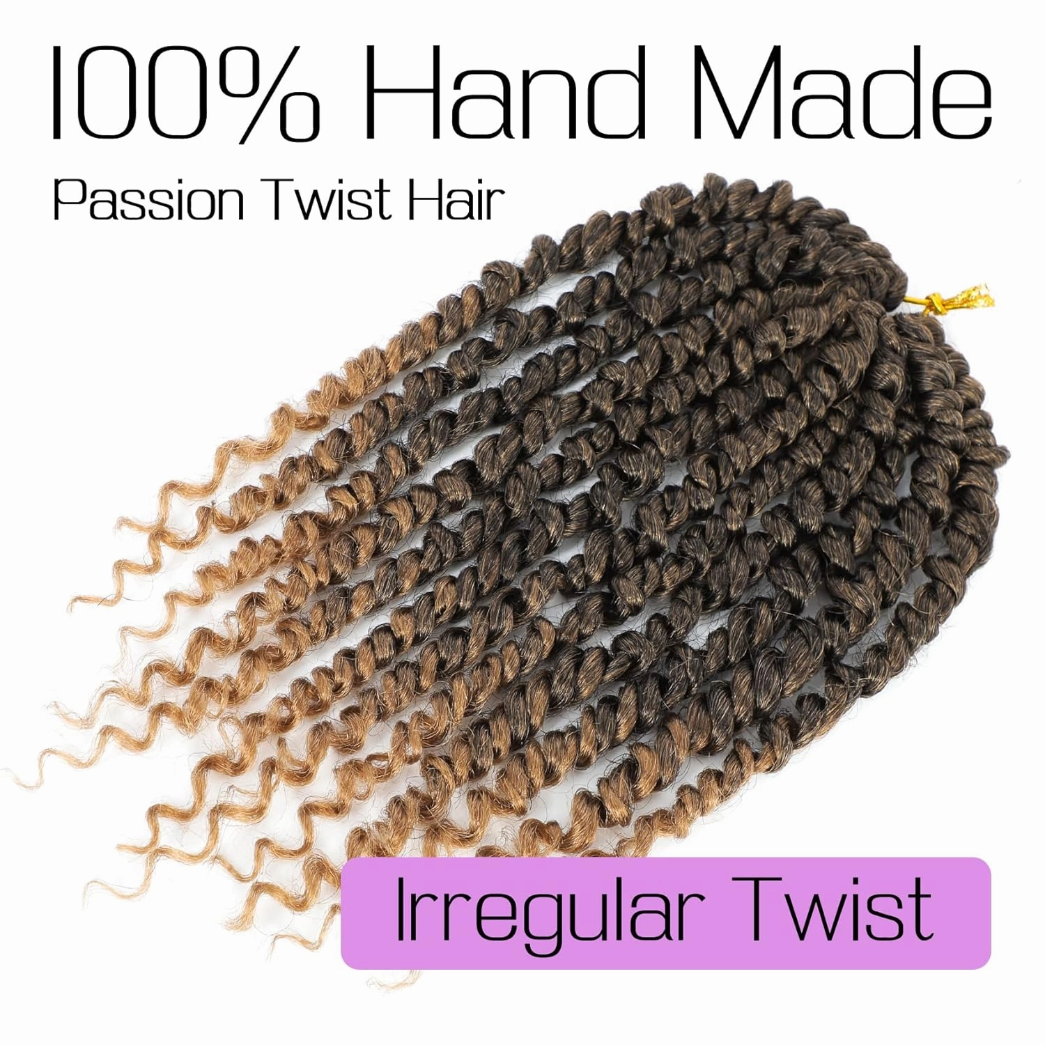 Callia Passion Twist Hair 10 Inch Passion Twist Crochet Hair for Black Women 9 Packs Crochet passion twist hair pre looped crochet hair T27