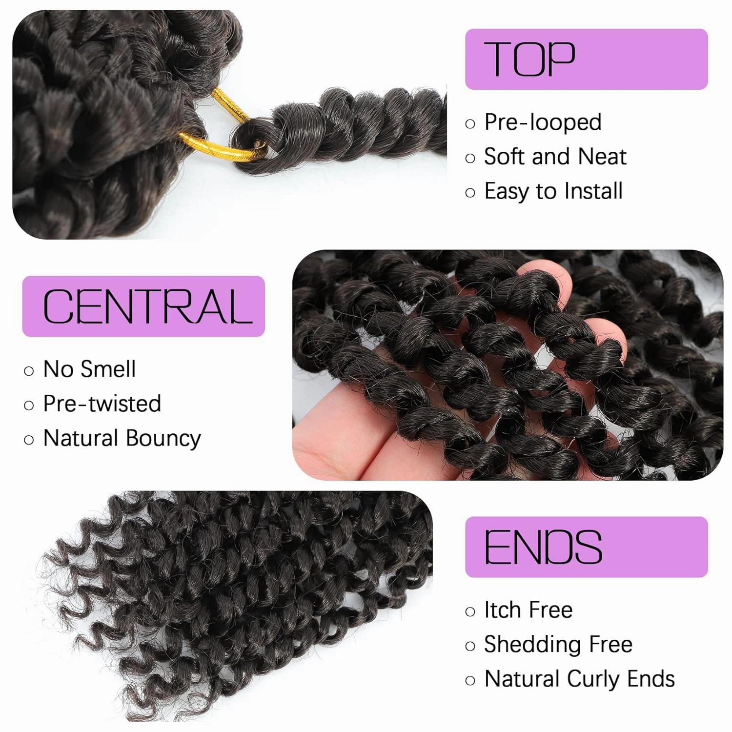 Callia Passion Twist Hair 12 Inch 9 Packs Pre twisted Passion Twist Crochet Hair Pre Looped Crochet Hair for Black Women, Soft Crochet Passion Twist Hair #4