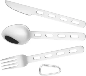 Camping Utensils Set Stainless Steel Cutlery Kit for Outdoor Picnic Travel