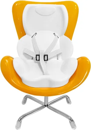 Car Seat for Dolls with Desktop Stand for Display,Clip on Car Air Vent,Cute Chair Seat Accessories (Yellow)