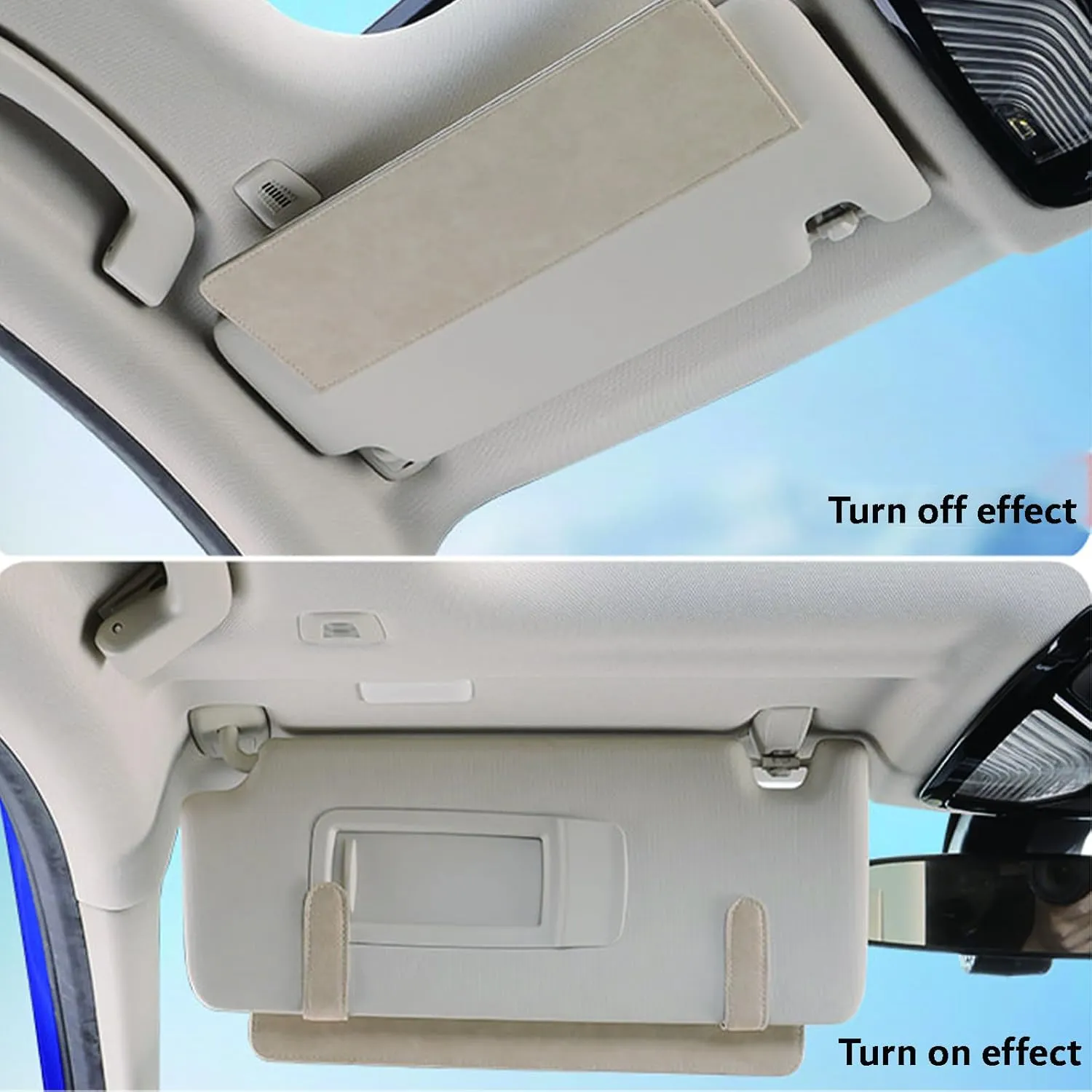 Car Sun Visor Extender for Audi A4 Sedan B8 Facelift 5 Seats 2013 2014 2015 2016 UV Protection Anti-Glare Sun Blocker,Adjustable Stable Car Sun Visor Extension Clip,Black-with Storage Bag