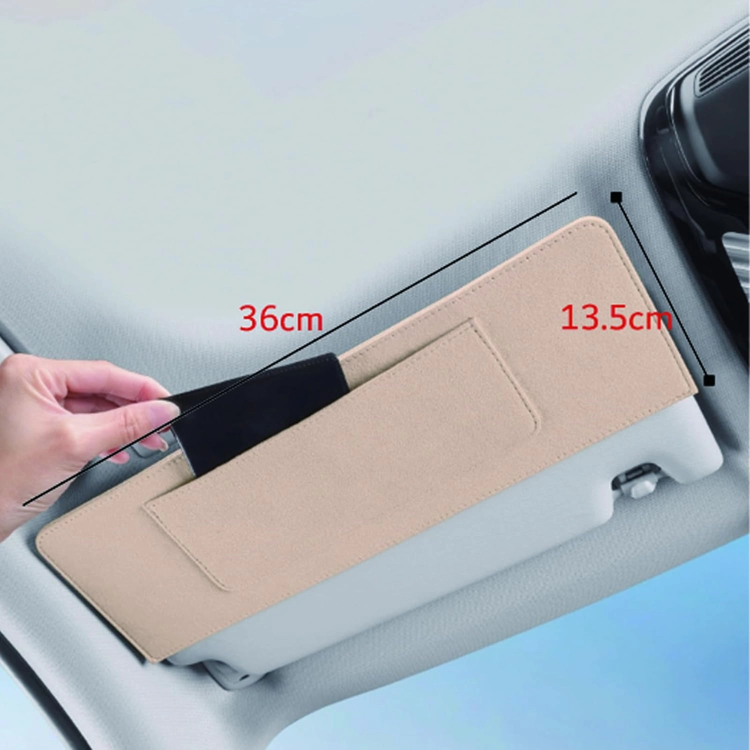 Car Sun Visor Extender for Audi A6 Sedan C7 Facelift 5 Seats 2015 2016 2017 2018 UV Protection Anti-Glare Sun Blocker,Adjustable Stable Car Sun Visor Extension Clip,Grey-with Storage Bag