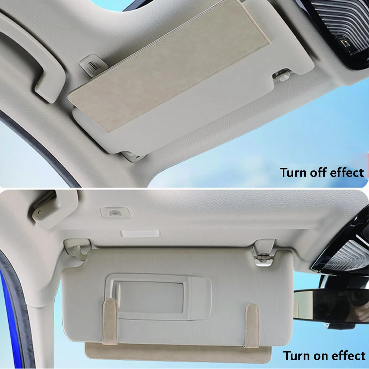 Car Sun Visor Extender for Audi A6 Sedan C7 Facelift 5 Seats 2015 2016 2017 2018 UV Protection Anti-Glare Sun Blocker,Adjustable Stable Car Sun Visor Extension Clip,Grey-with Storage Bag