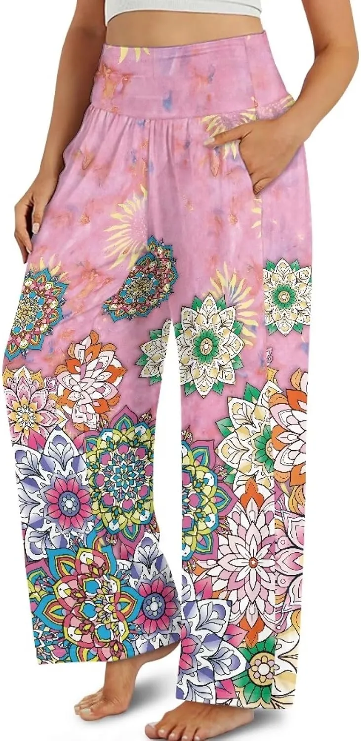 Casual Pants Women Wide Leg Dress Pants High Waisted Loose Fit Work Travel Trousers with Pockets S-3XL