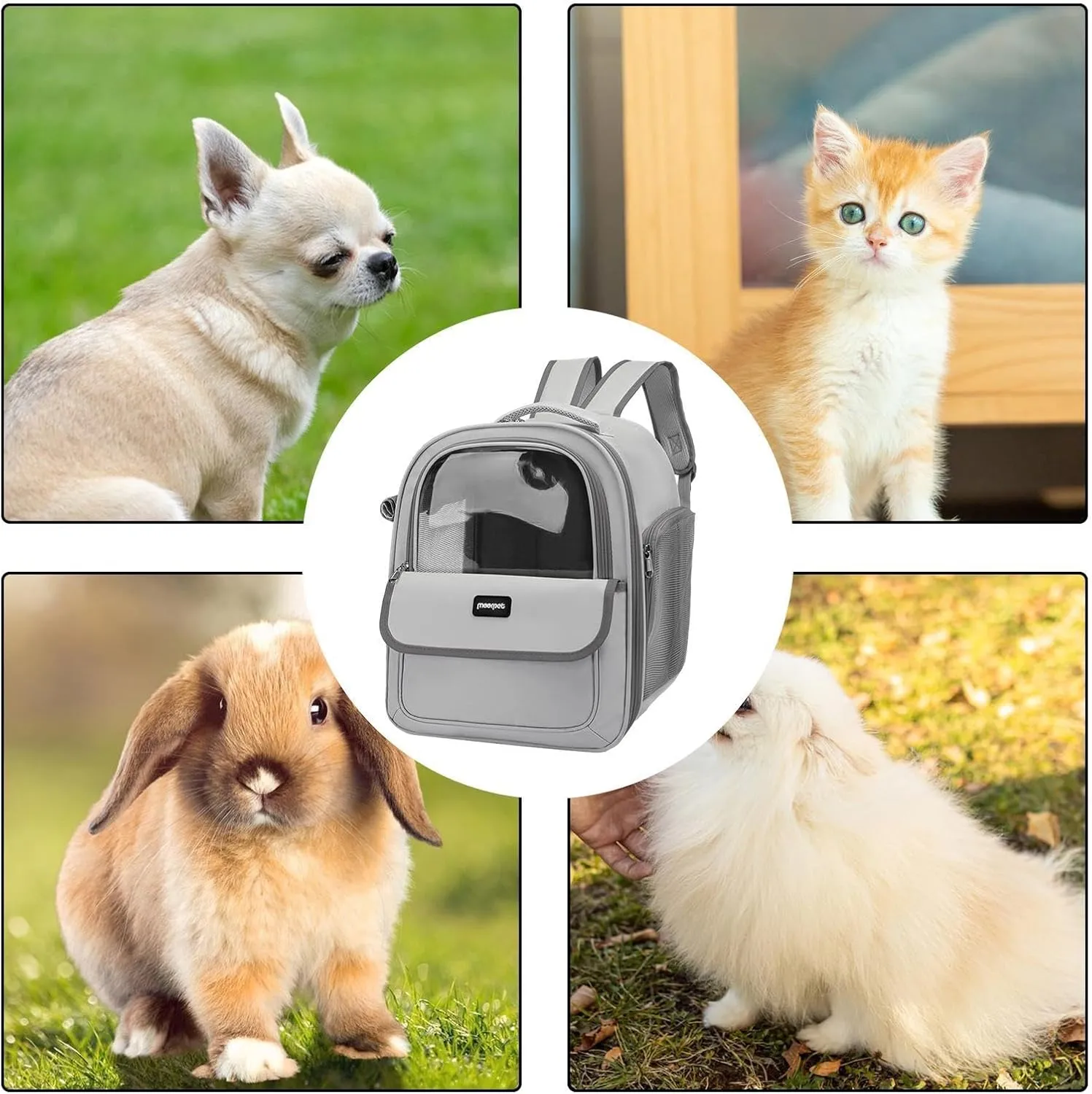 Cat Backpack Carrier with Side Opening– Large Mesh Dog & Cat Backpack for Comfortable Hiking and Outdoor Travel Adventures