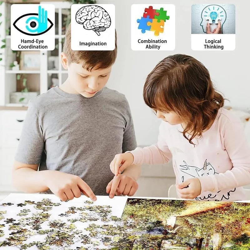 Challenging Puzzles for Adults 1000 Pieces Jigsaw Puzzles Dawn Over The Fishing Fleet at Village Barnegat Light Jigsaw Puzzles, Educational Game Family Decoration Puzzle Game Toys Gift,Wall Decor