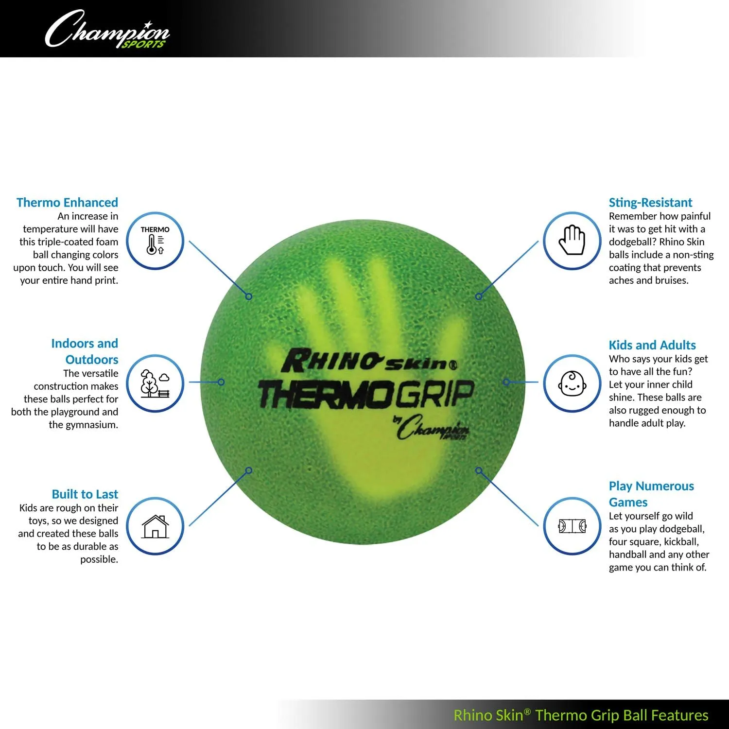 Champion Sports Rhino Skin Luminous Dodgeball Set