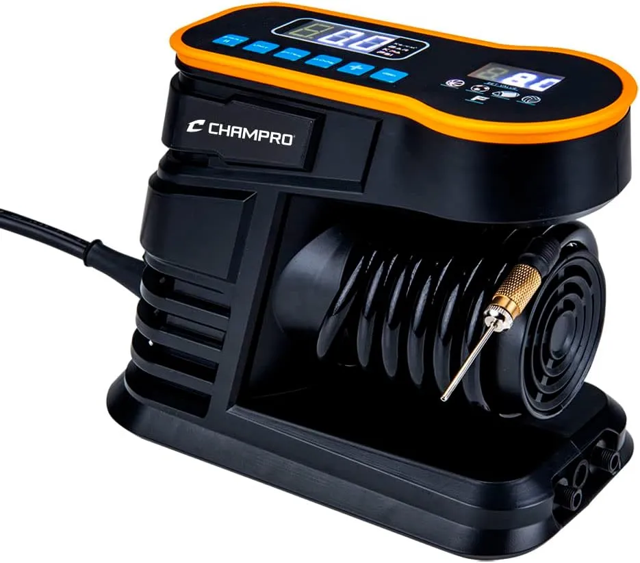 CHAMPRO Apex Digital Smart Air Pump for Inflating Soccer Balls, Basketballs, and More