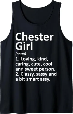 CHESTER GIRL SC SOUTH CAROLINA Funny City Home Roots Gift Tank Top