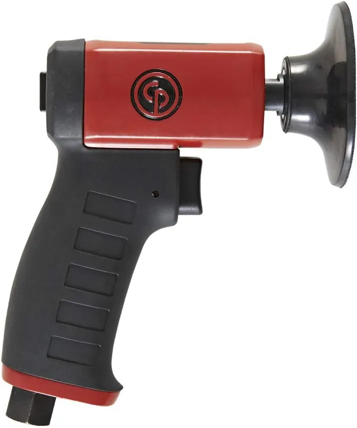 Chicago Pneumatic CP7202 - Air Random Rotary Sander Tool, Home Improvement, Polisher, Rust Removal, Rotary Tool, Pistol Handle, Hook & Loop, 3 Inch (75 mm), 0.2 HP/ 150W - 15000 RPM, One Size, Factory