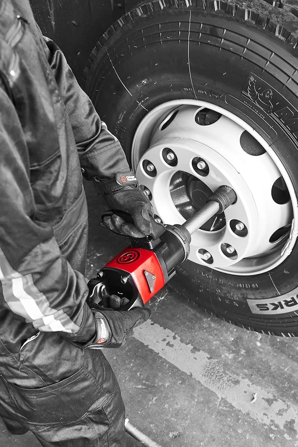 Chicago Pneumatic CP7783-6 Air Impact Wrench (1 Inch), 6 Inch Ext. Anvil, Air Gun Industrial Repair & Assembly Tool, D-Handle, Pinless Rocking Dog, Max Torque Output 1770 ft. lbf/2400 Nm, 2400 RPM