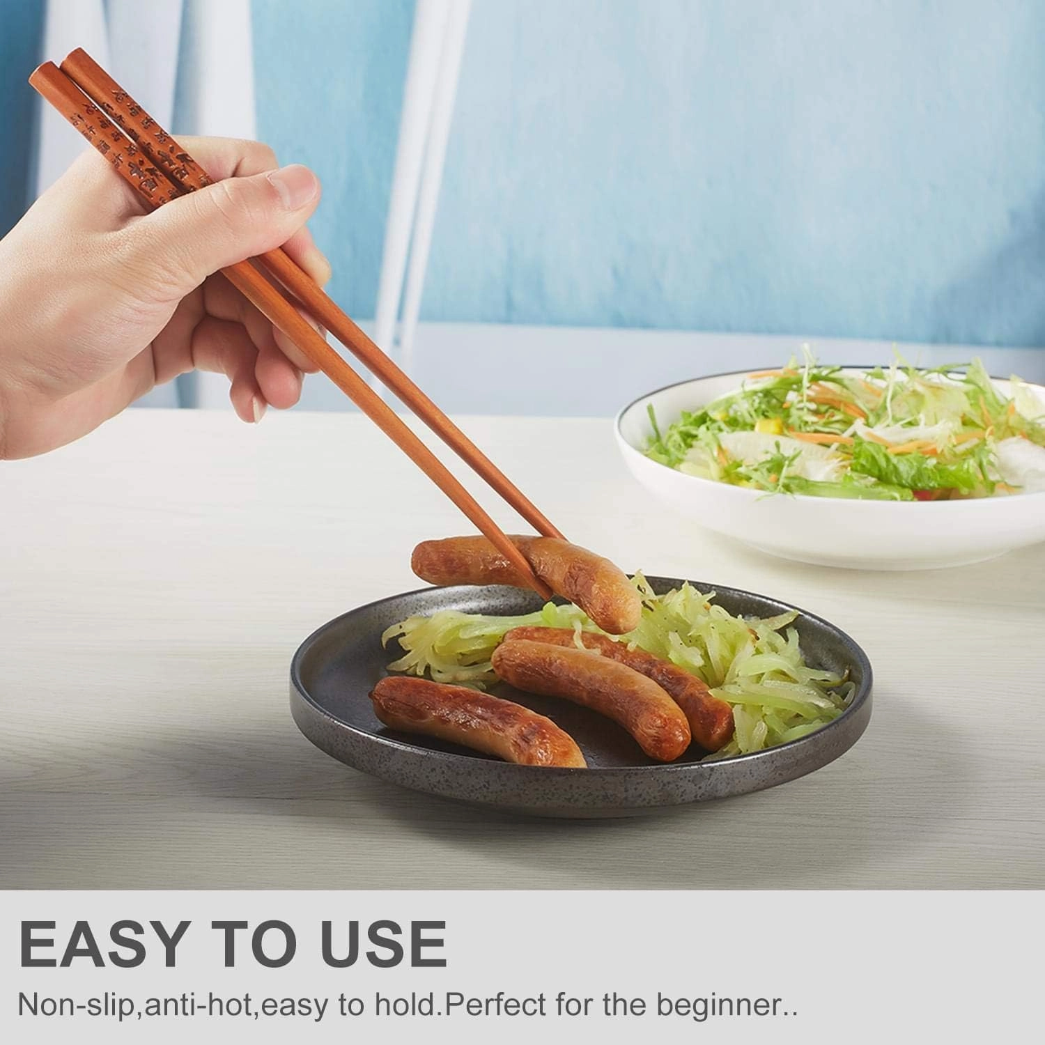 Chopstick Reusable Chinese FU/Fortune Chopsticks with Holder and Carrying Bag Chinese Traditional Stylish Gift Set（2 Pairs）
